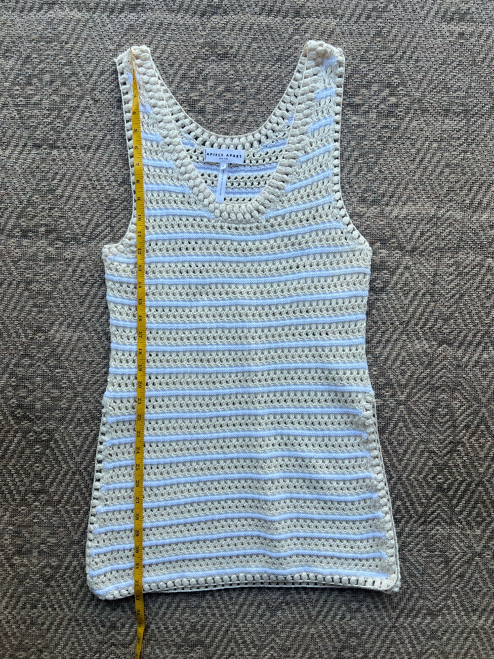 Apiece Apart Crochet Knit Tunic Mini Dress Cream Womens Size M - Picture 4 of 6